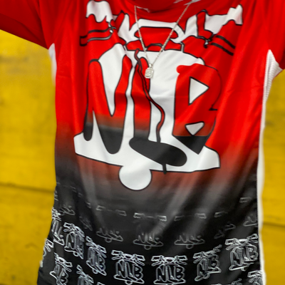 NLB RED AND BLACK FADE JERSEY