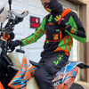 Orange/Green Mx Gloves