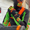 Orange/Green Mx Gloves